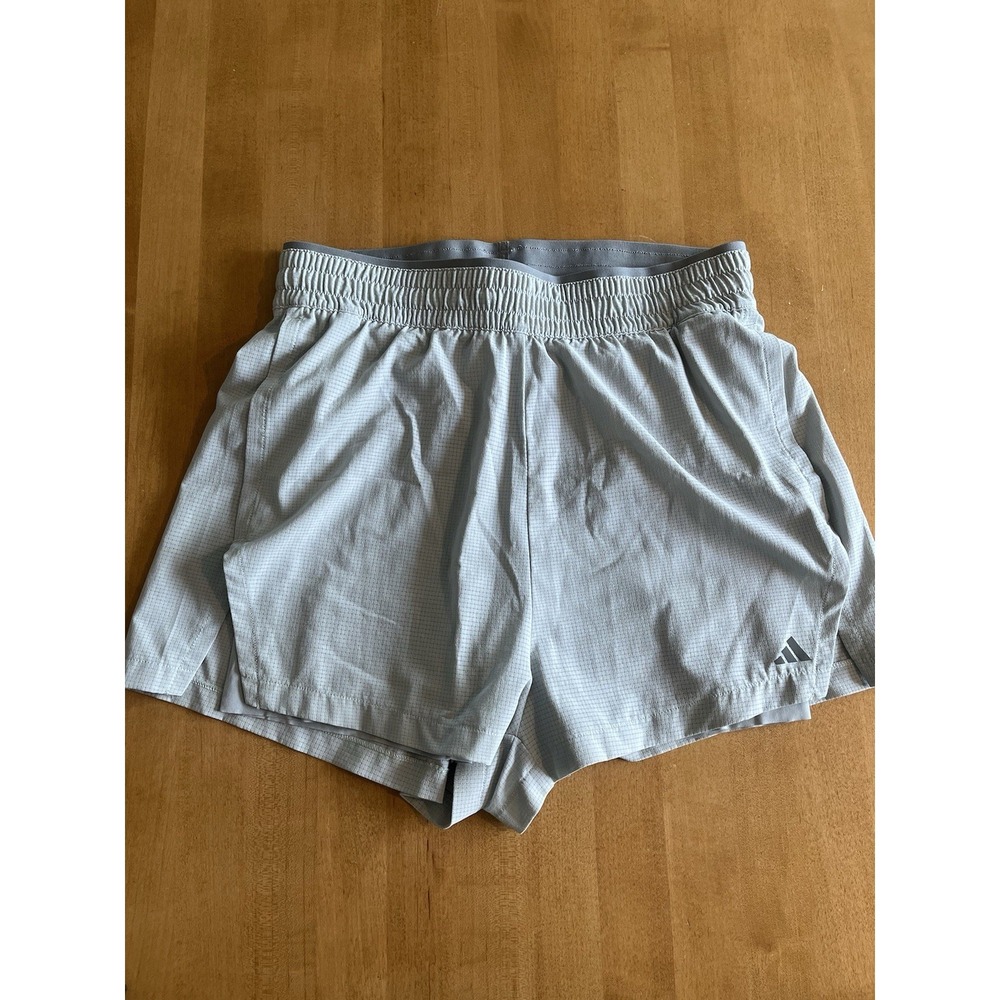 Adidas Athletic Running Shorts Women's Light Gray Size S Small Fitness Lined